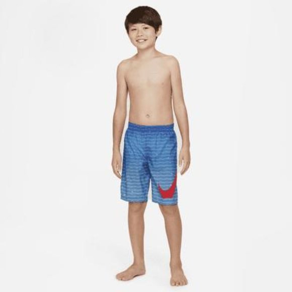 NWT Nike Boys' Shark Stripe Breaker 8” Volley Swim Shorts - Picture 5 of 5